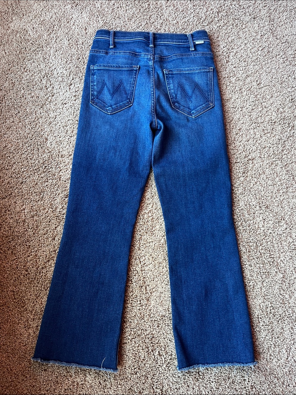 MOTHER The Hustler Ankle FrayMedium Blue Straight-Leg Jeans Size 27 - Picture 12 of 16